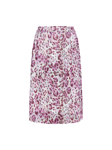 Damen Rock Mit Leoprint in Flieder Mehrfarbig