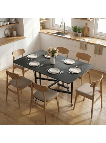 Klapptisch in Schwarz 120L x 80B x 73H cm