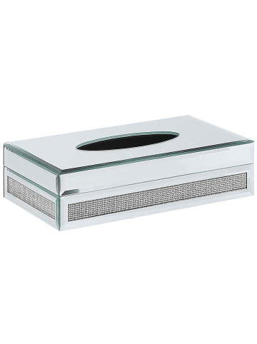 Tücherbox CHARLY in Silber - (W) 26 x (H) 7 x (L) 15 cm