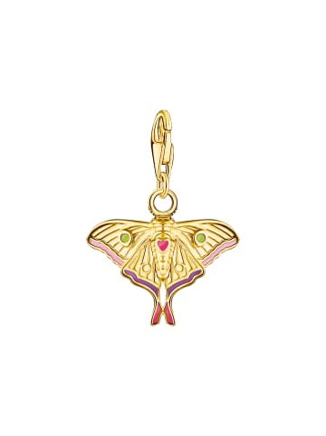 Charm-Anhänger Bunter Nachtfalter in gold, bunt