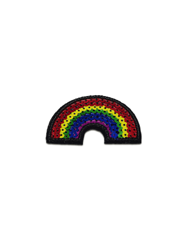 Regenbogen Mit PaillettenApplikation Bügelbild inBunt