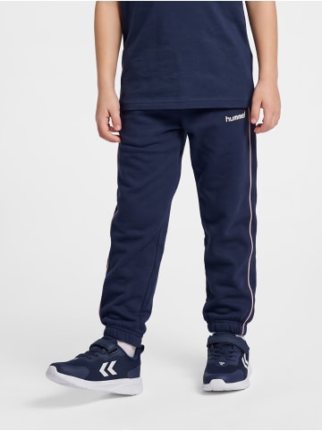 Verstellbare Taille Hose Hmljr Loose Kinder in DRESS BLUE/ROSEATE SPOONBILL