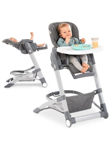 Hochstuhl & Babyliege ab Geburt - Grow in schwarz,grau
