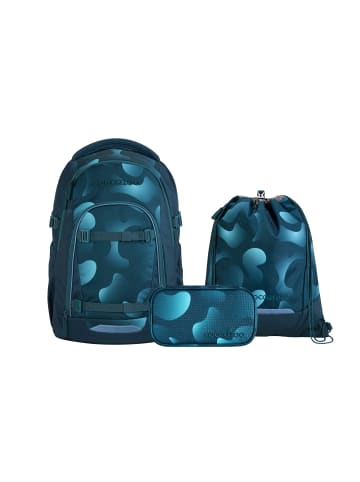 Schulrucksack-Set MATE "Aqua Flow" 3-tlg. in Blau