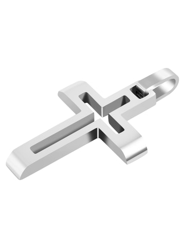 Herren Anhänger – Kreuz Kreuzanhänger aus Edelstahl in silber