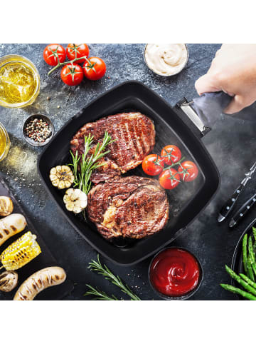 Grillfpanne in Schwarz - (B)29 x (T)29 cm