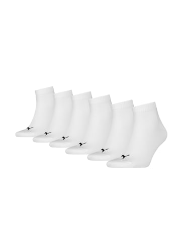 Socken PUMA UNISEX QUARTER PLAIN 6P ECOM in White