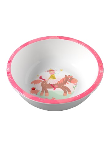 Geschirr-Set Schüssel, Teller, Becher & Besteck in Prinzessin&Pferd
