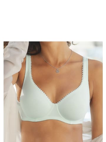T-Shirt-BH in mint + weiß