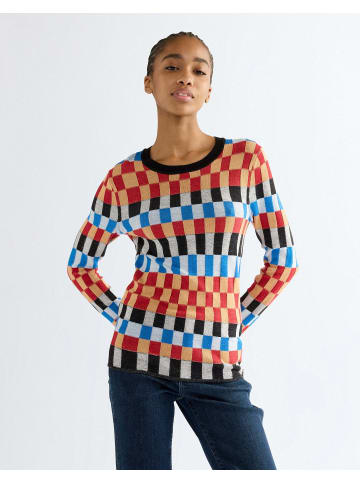 Pullover Knit Crew in Starting Line Check