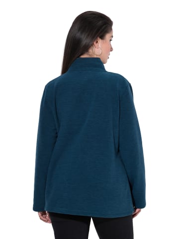 Sweatjacke in dunkles petrol
