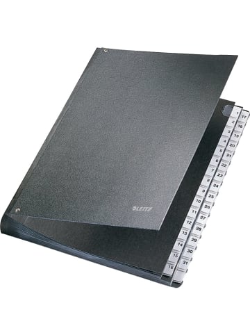 Pultordner 1-31 Fächer Hartpappe schwarz