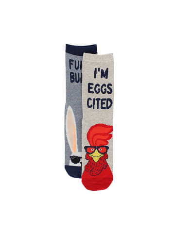 Kinder Ostersocken 2er Pack in Dunkel-Blau