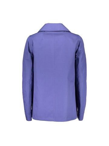 Blau Baumwolle Damen Mantel Jacke