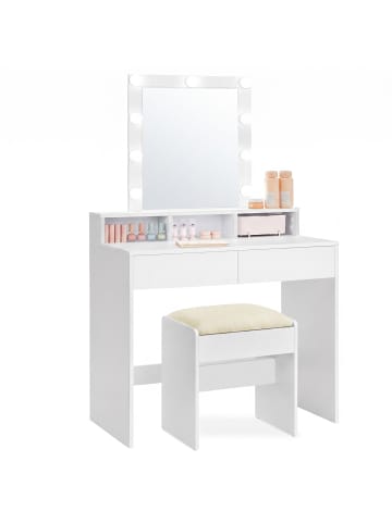 Schminktisch in Weiß - (B)80 x (H)145 x (T)40 cm
