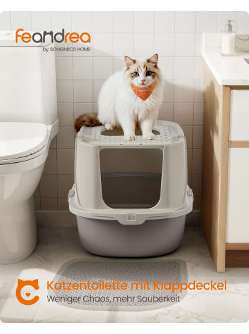 Katzentoilette Boxal in Haferflockenfarben - (B)57 x (H)38.2 x (T)43.6 cm