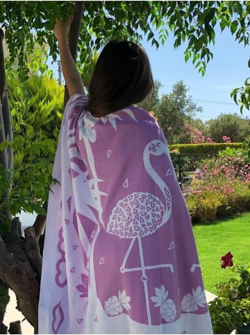 OrganicEra Bio-Trikotstrick-Babydecke, Flamingo (110 x 140 cm) in Lilac