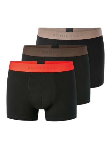 Retro Short / Pant 95/5 Cotton in Schwarz / orange / beige