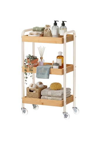 Servierwagen Colten in Beige - (B)41.3 x (H)73 x (T)27.5 cm