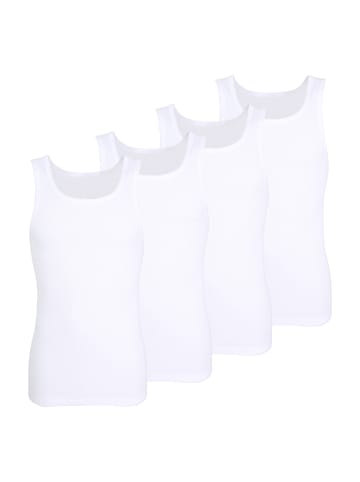 Tank-Top 4Er Pack Great Falls in weiß-hell-uni