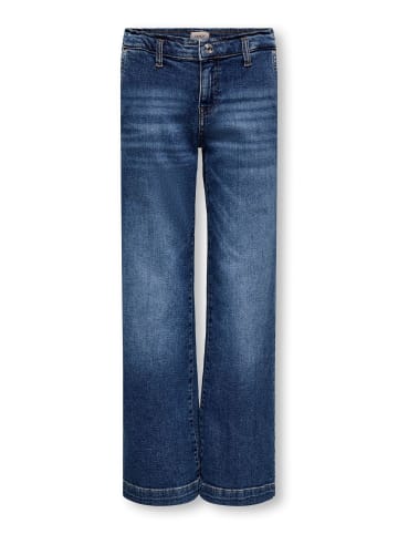 Jeans mit weitem Bein in Medium Blue Denim