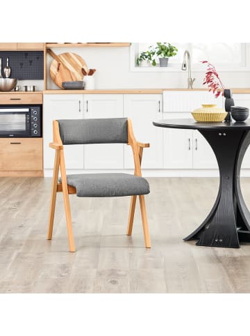 Stuhl in Hellgrau - (W) 56 x (H) 77 x (L) 61 cm