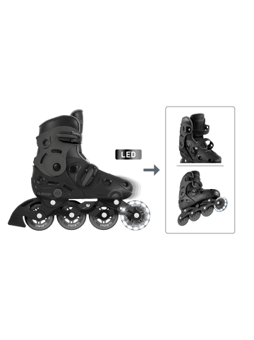 GO SKATES verstellbare Inlineskates in grau, Gr. 34-37