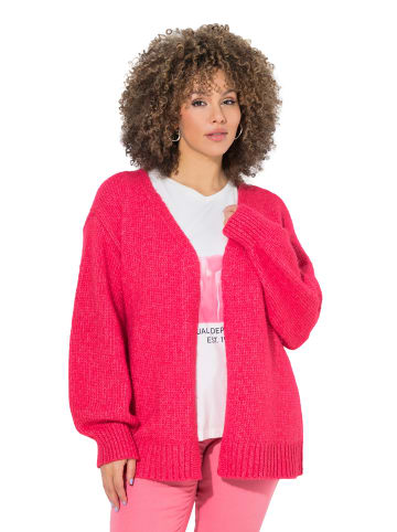 Strickjacke in hibiskus-pink