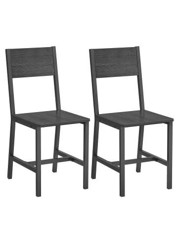 2er-Set: Esszimmerstuhl Barnet in Grau-Schwarz - (B)50 x (H)87.1 x (T)36 cm