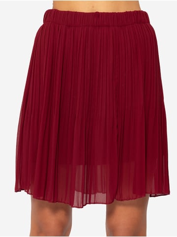 Plissée-Rock aus Chiffon in Rot