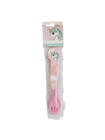 Einhorn Kinderbesteck Löffel und Gabel für Kinder in Pink