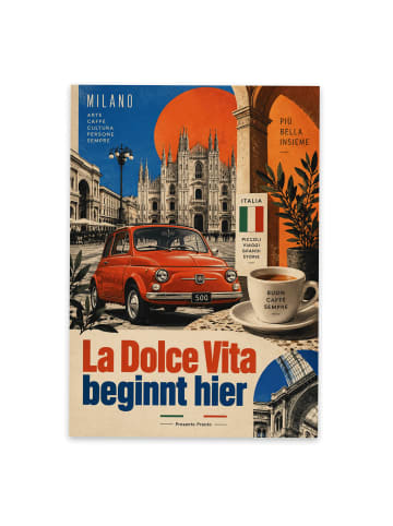 Postkarte Italienisches Design Modern Design mi... in Weiß