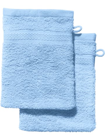 Frottier Waschhandschuh 2er-Pack Chicago in hellblau