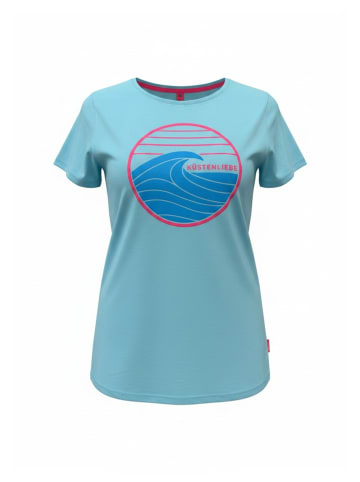 Shirt STEENTJE - KÜSTENLIEBE WELLE Aqua-Neon Pink