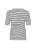 Kaffe Strickpullover KAlizza Regular fit in Chalk / Midnight Fine Stripe