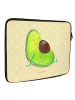 Mr. & Mrs. Panda Laptop Tasche Avocado Schwangerschaft ohne Spruch in Gelb Pastell