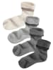 LAVANA basic Kuschelsocken in 1x beige, 1x grau, 1x hellgrau, 1x anthrazit