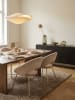 KADIMA DESIGN Esszimmerstuhl: Samtbezug, Metallbeine, Kunststoffnoppen in Beige