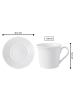 Villeroy & Boch 6er Set Espressotassen mit Untertassen Cellini 100 ml in weiß