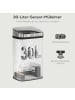 HOMCOM Sensor Mülleimer-33L x 25B x57,5H cm-Silber