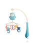 Wisam® Babykarussell-Spieluhr mit Lampe, Rasseln, Teddybären, blau