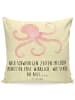 Mr. & Mrs. Panda Couch Kissen Tintenfisch mit Spruch in Gelb Pastell
