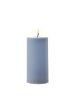 Deluxe Homeart LED Kerze Mia Echtwachs flackernd H: 15cm D: 7,5cm in hellblau