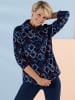 Sieh an! Fleece-Shirt in marine-bleu-bedruckt