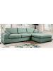 Inn.Furn Sofa petrol Strukturstoff 308 cm, Ecksofa 5-Sitzer, L-Sofa Ottomane rechts