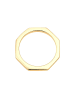 Elli Ring 925 Sterling Silber Geo, Hexagon in Gold