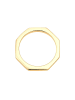 Elli Ring 925 Sterling Silber Hexagon, Geo in Gold