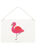 Mr. & Mrs. Panda Schild Flamingo Classic ohne Spruch in Weiß
