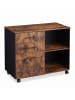 relaxdays Rollcontainer in Braun - (B)80 x (H)66 x (T)40 cm