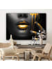 MuchoWow Leinwand bilder Gesicht gold schwarz (BxH)